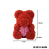 Infini rose fleur ours en peluche avec coeur 40 cm
